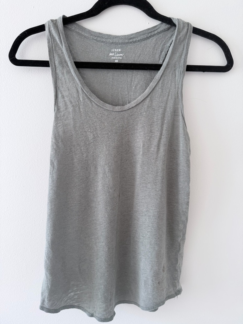 J. Crew Gray Scoop-Neck Tank